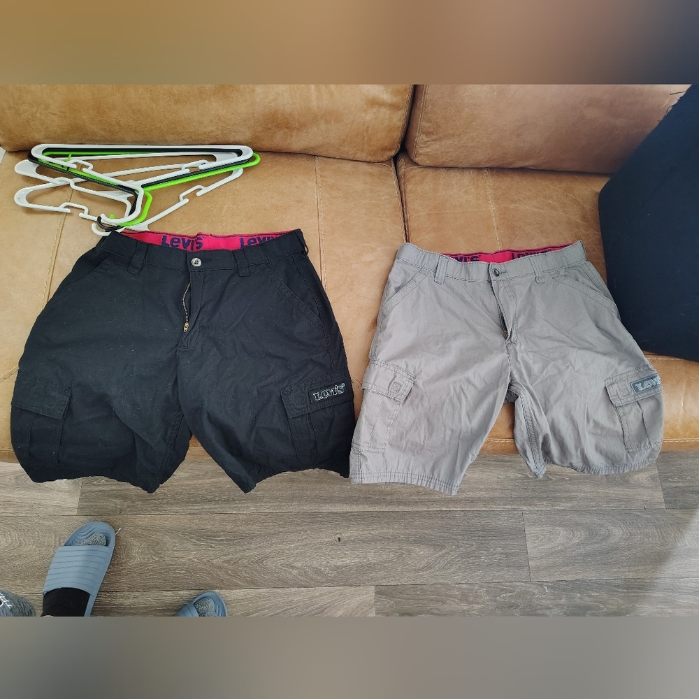 Levi's Black and Gray Shorts Duo